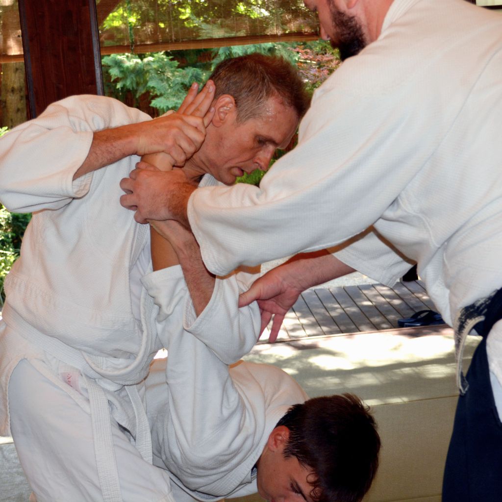 Felnőtt aikido edzés önvédelmi technikákkal a Tada Ima Aikido Akadémia japán stílusú dojójában
