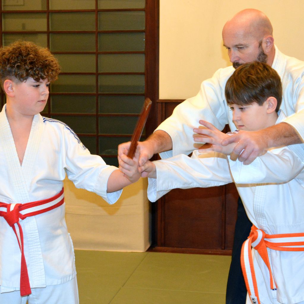 Felsős iskolás aikido edzés Esztergomban, oktatói irányítással és személyes odafigyeléssel