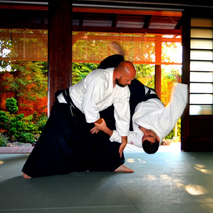 Aikido technika a támadás energiájának visszafordítására dobással